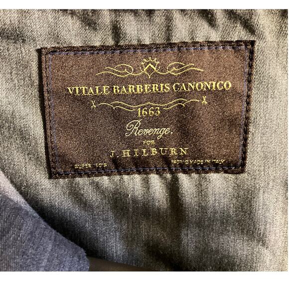 J.Hilburn Men's Adjustable Waist 100% Wool Dress Pants Blue Plaid - Picture 12 of 13